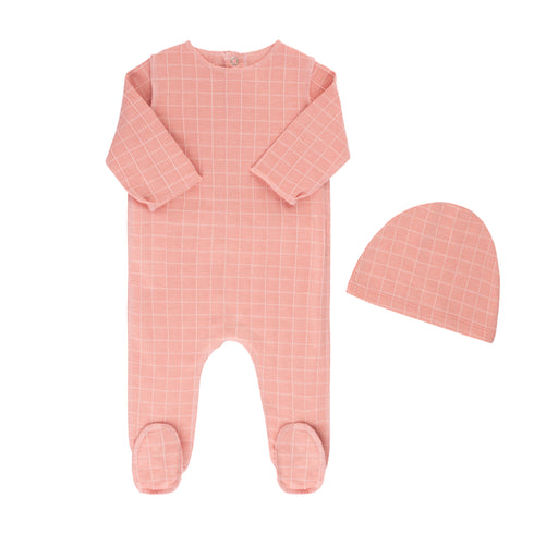 Tricot Bebe Checked Footie Set