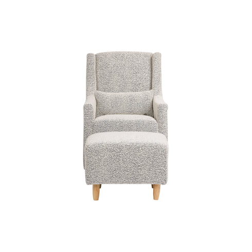 Babyletto Toco Swivel Glider and Ottoman in Eco-Performance Fabric | Water Repellent & Stain Resistant