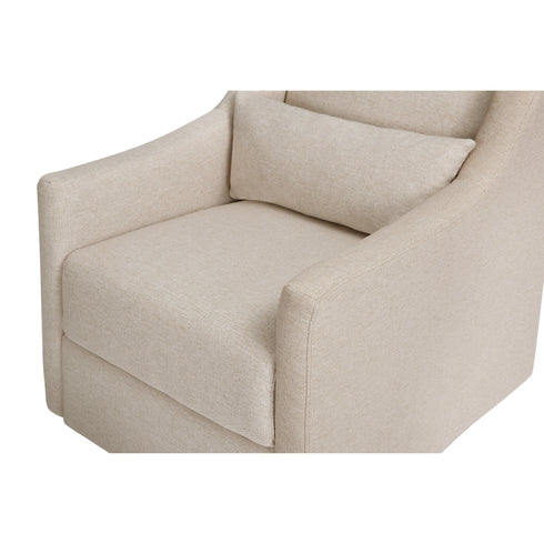 Babyletto Toco Swivel Glider and Ottoman in Eco-Performance Fabric | Water Repellent & Stain Resistant