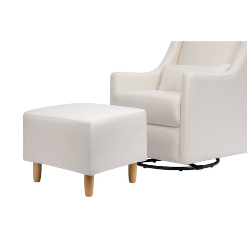 Babyletto Toco Swivel Glider and Ottoman in Eco-Performance Fabric | Water Repellent & Stain Resistant