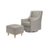 Babyletto Toco Swivel Glider and Ottoman in Eco-Performance Fabric | Water Repellent & Stain Resistant