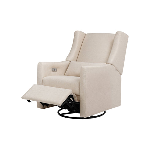 Babyletto Kiwi Electronic Recliner and Swivel Glider in Eco-Performance Fabric with USB port | Water Repellent & Stain Resistant