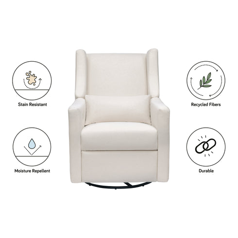 Babyletto Kiwi Electronic Recliner and Swivel Glider in Eco-Performance Fabric with USB port | Water Repellent & Stain Resistant