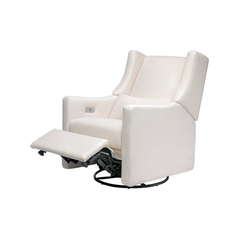 Babyletto Kiwi Electronic Recliner and Swivel Glider in Eco-Performance Fabric with USB port | Water Repellent & Stain Resistant