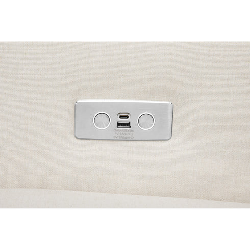 Babyletto Kiwi Electronic Recliner and Swivel Glider in Eco-Performance Fabric with USB port | Water Repellent & Stain Resistant