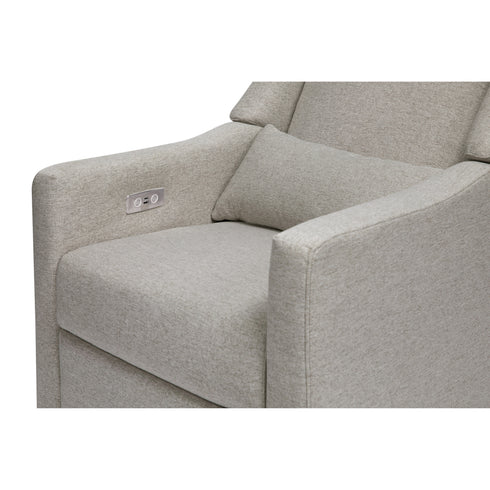 Babyletto Kiwi Electronic Recliner and Swivel Glider in Eco-Performance Fabric with USB port | Water Repellent & Stain Resistant