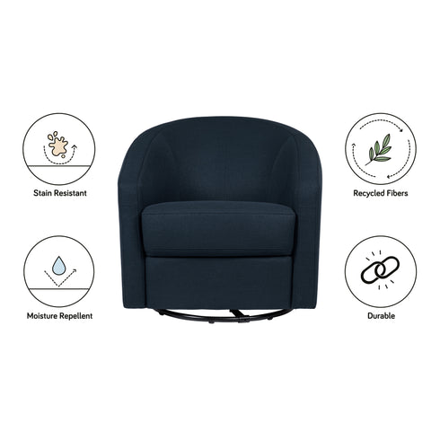 Babyletto Madison Swivel Glider in Eco-Performance Fabric | Water Repellent & Stain Resistant