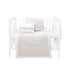 Mini Manilla Baby Hotel Style Crib Set-White/Stone