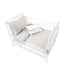 Mini Manilla Baby Hotel Style Crib Set-White/Stone