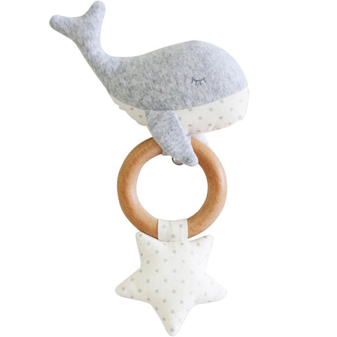 Alimrose Whale Teether Rattle Squeaker