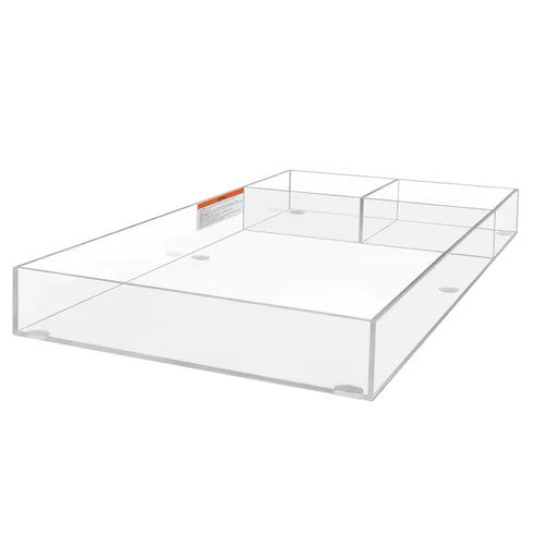 Play Tots Clear Choice Acrylic Changing Tray with 2 Small Compartments