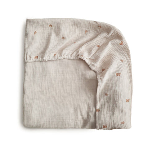 Mushie Extra Soft Muslin Crib Sheet