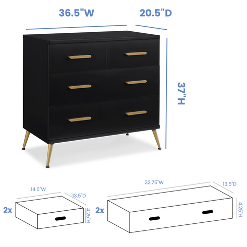 Delta Sloane 4 Drawer Dresser With Changing Top