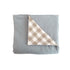 Mon Ami Slate Blue And Gingham Double Sided Muslin Play Mat