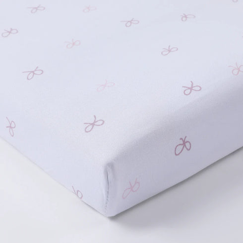 Petit Clair PC Bow Printed Crib Sheet