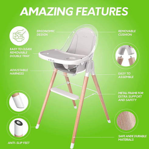 Children Of Design 6 in 1 Deluxe High Chair w/cushion