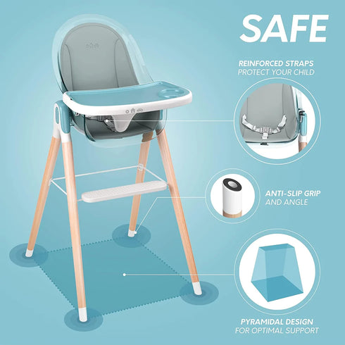 Children Of Design 6 in 1 Deluxe High Chair w/cushion