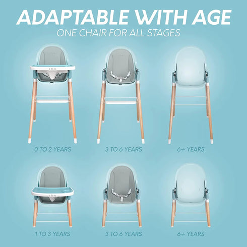 Children Of Design 6 in 1 Deluxe High Chair w/cushion