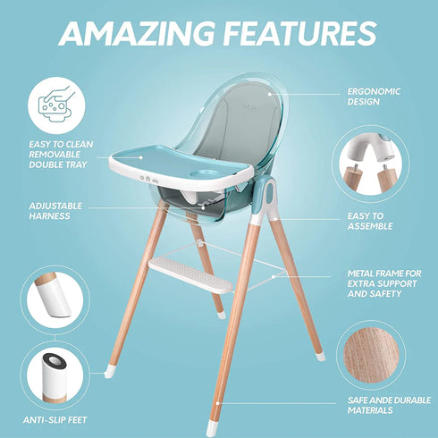 Children Of Design 6 in 1 Deluxe High Chair w/cushion