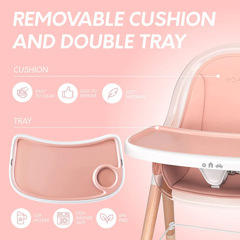 Children Of Design 6 in 1 Deluxe High Chair w/cushion