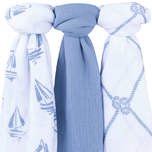 ELY`S & CO. Muslin Swaddle Blankets 3 Pack