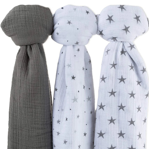 ELY`S & CO. Muslin Swaddle Blankets 3 Pack