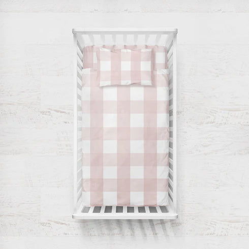 Ely's & Co Four Piece Crib Set Gingham Design