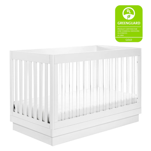 Babyletto Harlow Acrylic 3-in-1 Convertible Crib with Toddler Bed Conversion Kit