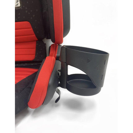 Mifold fit-and-fold booster seat clip-on-cup holder