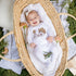 Tricot Bebe Embroidered Footie and Hat Set