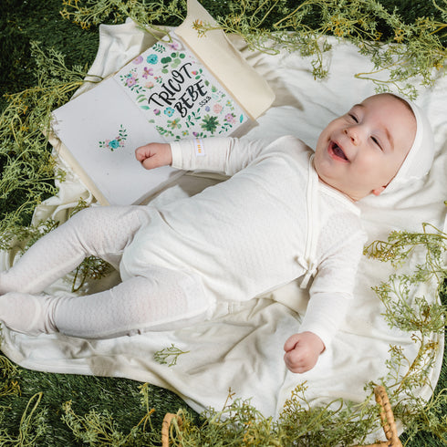 Tricot Bebe Pointelle Footie Set