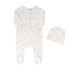 Tricot Bebe Ditsy Print Footie & Hat Set