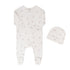 Tricot Bebe Ditsy Print Footie & Hat Set