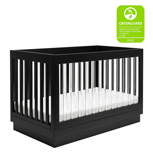 Babyletto Harlow Acrylic 3-in-1 Convertible Crib with Toddler Bed Conversion Kit