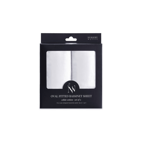 Nursery Works Oval Fitted Bassinet Sheet (Set of 2)