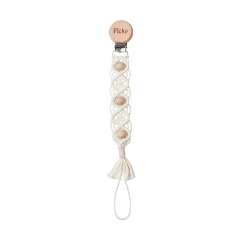 Picky Pacifier Clip With Wood Beads