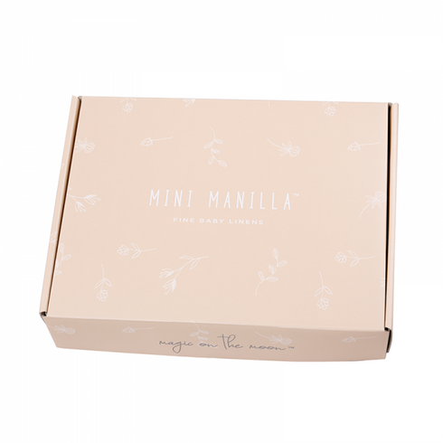 Mini Manilla Baby Asymmetrical Design Crib Set in Ecru/Dusty Rose