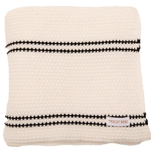 Tricot Bebe Striped Knit Blanket