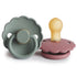 FRIGG Daisy Natural Rubber Baby Pacifier | 2-Pack