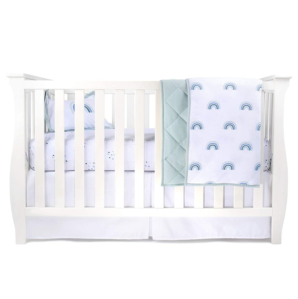 Light blue 2025 crib sheet