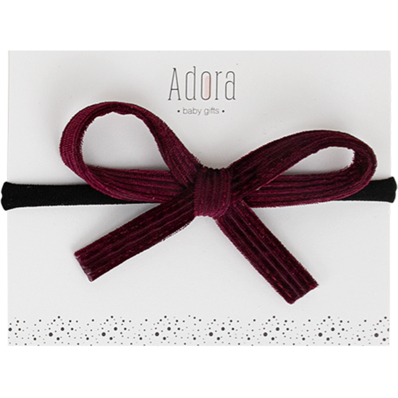 Adora Mini Mulberry Velvet Bow Headband Adora Mini Mulberry Velvet Bow Headband
