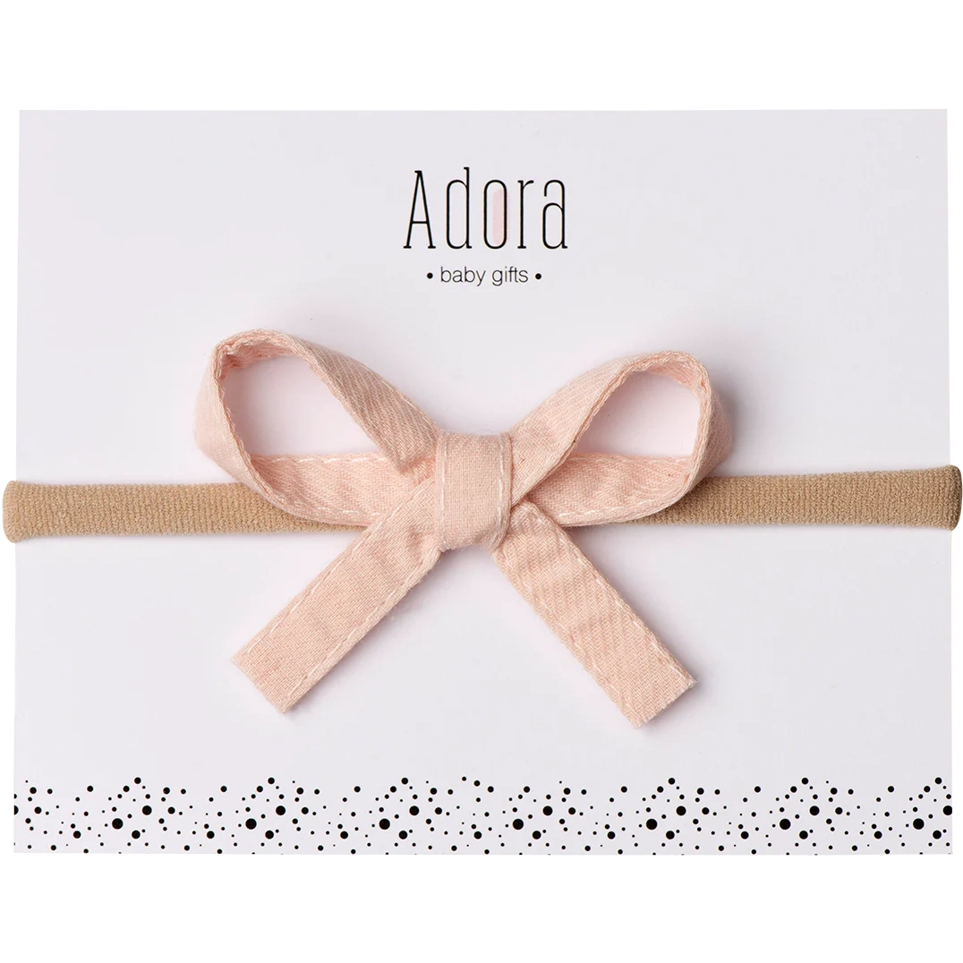 Adora Ribbon Bow Headband - Peony Pink Adora Ribbon Bow Headband - Peony Pink