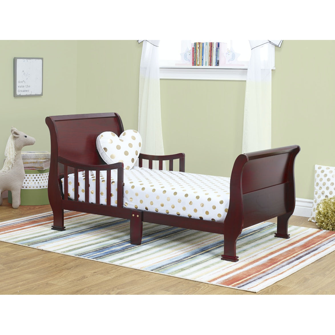 Orbelle Sleigh Toddler Bed French White